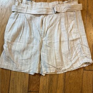 Banana Republic High Waist Striped Shorts with Belt